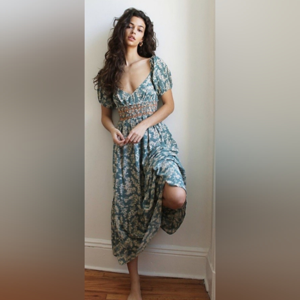 FREE PEOPLE ELLIE printed Maxi dress